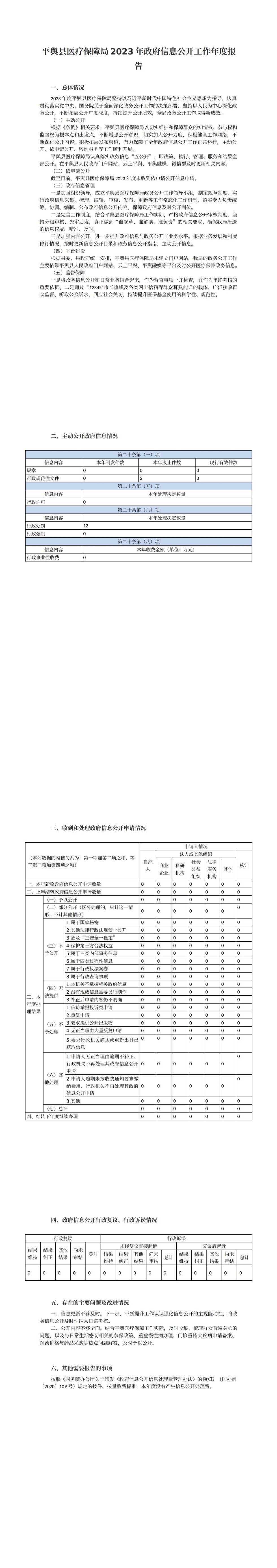 平輿縣醫(yī)療保障局2023年政府信息公開工作年度報告_00.jpg